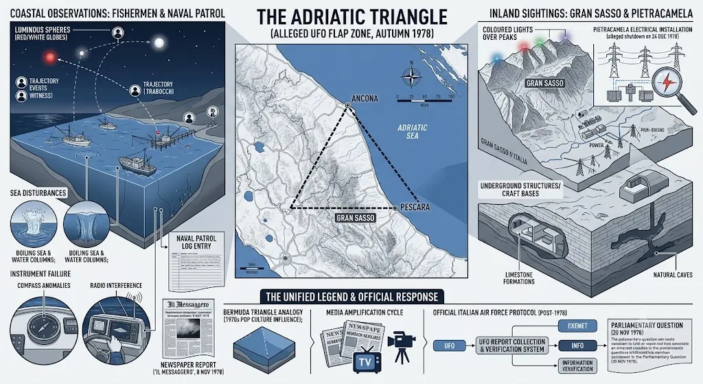 Overview image for How the Adriatic Triangle Became a UFO Legend | Abruzzo
