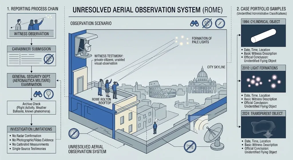 Overview image for Why Rome Still Produces Unresolved Sightings | Lazio UFO Files