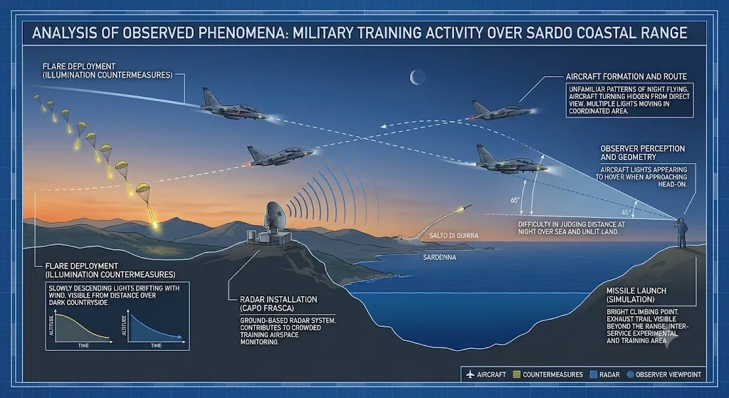 Overview image for How Military Activity Complicates Sardinian UFO Reports